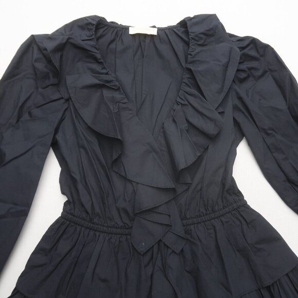 Ulla Johnson Lola Tiered Ruffle Mini Dress Black Size 4 - Picture 7 of 13